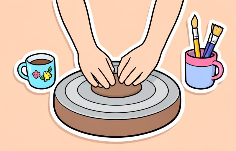 Pottery class illustration