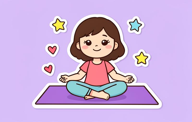 Kids Yoga class illustration